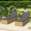 VidaXL vidaXL Sonnenliege Poly Rattan Braun und Dunkelgrau 1