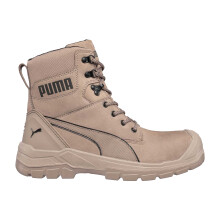 (12 UK, Stone) Puma Safety Mens Conquest Leather Safety Boots