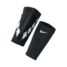 (L, Black/White) Nike Elite Swoosh Shin Guard Sleeves