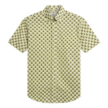 (S, Sage) Ben Sherman Mens Retro Geo Print Shirt