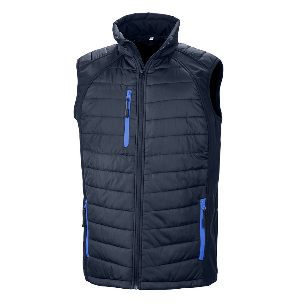 Result (Xxl, Navy/Royal Blue) Unisex Adult Compass Softshell Gilet