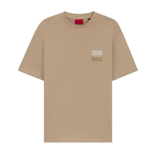 Hugo Boss (XL, Beige) Hugo Boss Mens Dusplito Split Logo T-Shirt