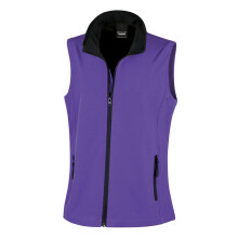 (XS, Purple/Black) Result Womens/Ladies Softshell Body Warmer