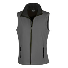 (S, Charcoal Grey/Black) Result Womens/Ladies Softshell Body Warmer