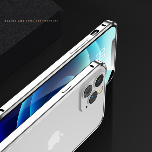 Aluminiumlegierung Bumper Case für iPhone 16 Silver 2