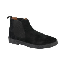 (6 UK, Black) Roamers Mens Plain Suede Ankle Boots