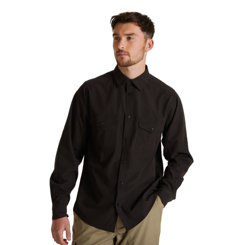 Craghoppers (M, Carbon Grey) Mens Expert Kiwi Long-Sleeved Shirt