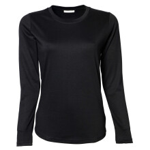 (3XL, Black) Tee Jays Womens/Ladies Interlock Long Sleeve T-Shirt