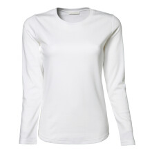 (L, White) Tee Jays Womens/Ladies Interlock Long Sleeve T-Shirt
