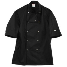 (M, Black) AFD Unisex Adult Coolmax Short-Sleeved Chef Jacket