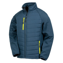 (L, Navy/Yellow) Result Mens Black Compass Padded Soft Shell Jacket