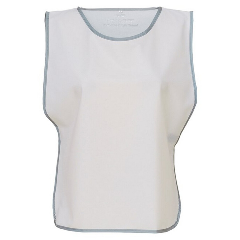 (L-Xl, White) Yoko Unisex Adult Contrast Hi-Vis Tabard 5063527886422