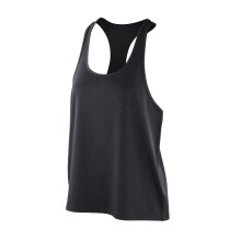 (M, Black) Spiro Womens/Ladies Softex Stretch Sleeveless Tank Top
