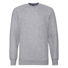 (XL, Light Oxford) Russell Mens Raglan Sweatshirt