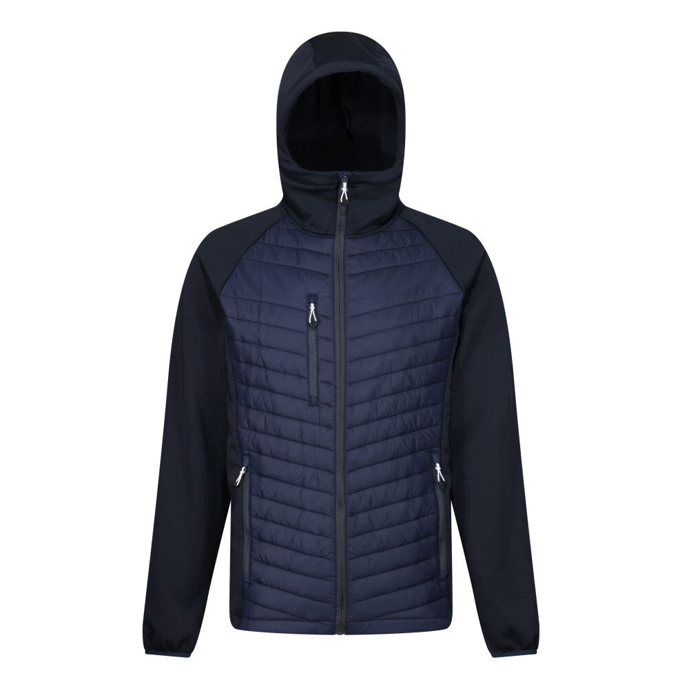 Regatta (M, Navy/Seal Grey) Mens Navigate Quilted Hybrid Jacket