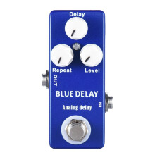 Pedal de efectos para guitarra - RNCYN - Mini pedal - Analógico - Delay - True Bypass - Azul profundo - Efecto único