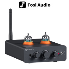 RNCYN Stereo HiFi buizenversterker - Treble/Bass toonregeling - Voorversterker - Zwart - Metaal