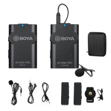 Micrófono de solapa inalámbrico - RNCYN - BY-WM4 PRO - 2.4GHz - Micrófono dinámico - Negro - Para smartphones