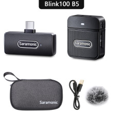Micrófono de condensador inalámbrico - RNCYN - Blink100 - Doble canal - 2.4GHz - Micrófono de solapa