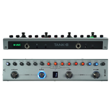 Multi-effect baspedaal - RNCYN - Oplaadbaar - 36 presets - 9 voorversterkersleuven - TANK-B - Zilver