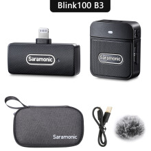 Microfone sem fio de dois canais - RNCYN - Blink100 - 2,4 GHz - Microfone de lapela - Cancelamento de ruído