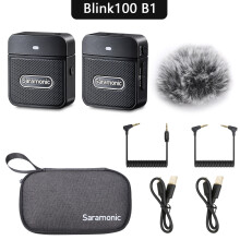 Draadloze microfoon met twee kanalen - RNCYN - Blink100 - 2,4 GHz - Lavalier microfoon - Ruisonderdrukking