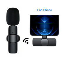 Micrófono de solapa inalámbrico - RNCYN - Plug and Play - Para iPhone - 2.4G - Alcance de 20 metros - 5 horas de duración de la batería