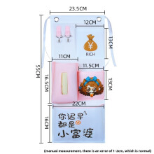 (Woman 4Grid) Multipurpose Wall Cartoon Organizer Bag With Oxford Cloth Bedroom Storage For