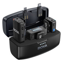 Micrófono de solapa inalámbrico - RNCYN - Portátil - Recargable - Micrófono dinámico - Negro - Para smartphone - Estudio doméstico