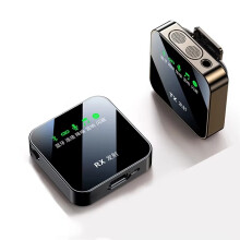 Micrófono de solapa inalámbrico - RNCYN - Reducción de ruido - 2.4G - Micrófono dinámico - Portátil - Negro