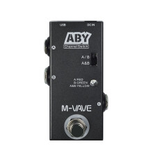 Selector de línea ABY para guitarra - RNCYN - Mini pedal de efectos - Negro - Portátil - Material de aluminio