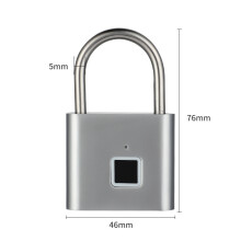 (Silver)Cerradura Electrónica Inteligente con Huellas Dactilares Exterior Impermeable Antirrobo