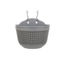 (Grey,M-21*13.5cm)Macetas colgantes de pared valla de jardín balcón cesta maceta decoración