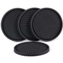 Pvc Round Creative Cup Car Storage Mat Universal Non Slip Car Cup Black Holder