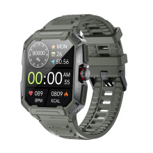 Smartwatch voor sport en gezondheid - RNCYN - AK47 - Groen - 1,85 inch - 240x280 - IP67 waterdicht - 400mAh
