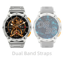 Smartwatch voor zakelijke heren - RNCYN - AK59 - 1,43 inch AMOLED - 400mAh - Dubbele bandjes