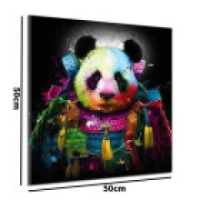 Street Art Panda Decor Wall Art With Graffiti Style For Gaming Studio Room Display