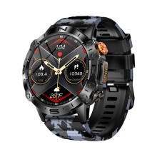 Montre intelligente AMOLED - RNCYN - Écran 1.43 pouces - Noir camouflage - Étanche IP68