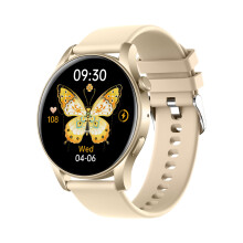 Montre intelligente sport - RNCYN - AMOLED 1.43 pouces - Tracker fitness - Appel BT - Modèle KM58 - Alliage + silicone