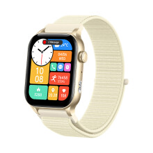 Montre intelligente avec lampe de poche LED - RNCYN - KR86 - Appel Bluetooth - Tracker santé