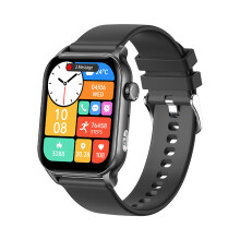 Montre intelligente avec lampe torche LED - RNCYN - KR86 - Appels BT - Tracker santé - Moniteur de fréquence cardiaque