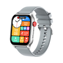 Montre intelligente avec lampe torche LED - RNCYN - KR86 - Appels BT - Tracker santé - Moniteur de fréquence cardiaque