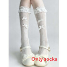 (White) Cute Legwear Lolita With Silklike Fabric And Friction For Women Protection