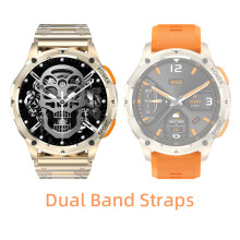 Smartwatch voor zakelijke heren - RNCYN - AK59 - 1,43 inch AMOLED - 400mAh - Dubbele bandjes