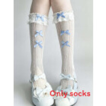 (Blue) Cute Legwear Lolita With Silklike Fabric And Friction For Women Protection