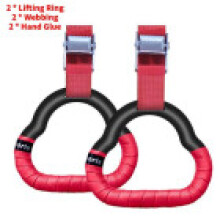 (Red) Children Rings Gymnastics Strength Training Office Fitness Full Activity Body