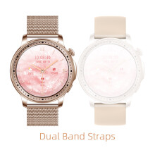 Montre intelligente pour dames - RNCYN - Écran AMOLED 1.32 pouces - Appel BT - Moniteur de fréquence cardiaque