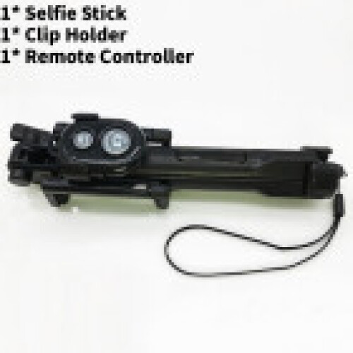 (Black) Tripod Extendable Bluetooth Remote Shutter Selfie Stick For Holder Mobile Phone