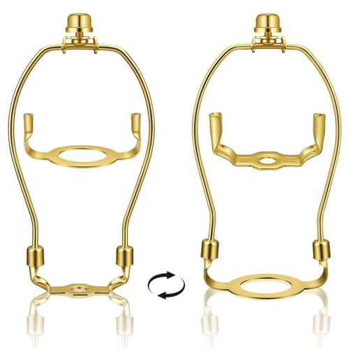 Suporte de Lâmpada de 8 Polegadas 2Pacote Suporte de Sombrinha Dourado Destacável para Lâmpadas de Mesa e de Piso com Finial de Selim