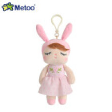 (Peach) Metoo Soft Angela Plush Doll Keychain Lightweight And Cute Bag Girls Charm For